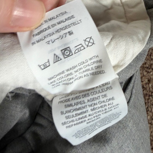 J Crew Bowery Slim Fit Mens Light Gray Cotton Dress Pants W36 L32 - Picture 7 of 11
